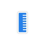 icon sticker realistic design on paper comb