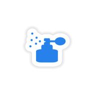 icon sticker realistic design on paper perfume N2