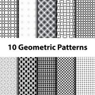 Set of ten geometric patterns
