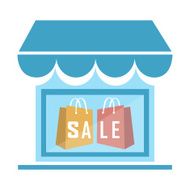 Shop building icon illustration N2