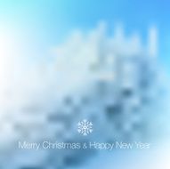Winter landscape abstract blurred colorful background Vector illustration