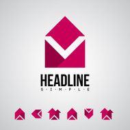 vector logo design set for business