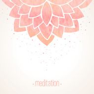 Watercolor pink floral background