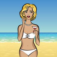 woman drinking coctail N2