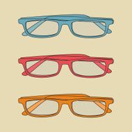 Hipster eyeglasses with retro color N2