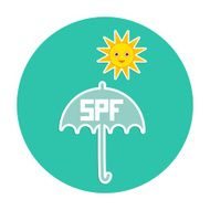 Summer vacation beach Card Design Umbrella bright sun sunscreen SPF