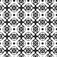 Seamless decorative classic black and white pattern N3