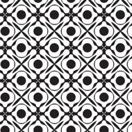 Seamless decorative classic black and white pattern N4