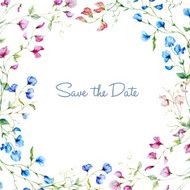 Watercolor floral frame N6