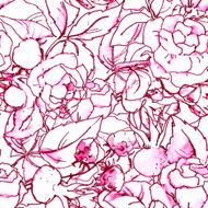 Watercolor floral pattern N8