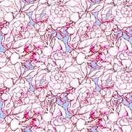 Watercolor floral pattern N9