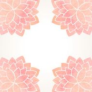 Watercolor pink floral background N2
