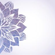 Illustration with watercolor violet floral pattern N2
