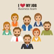 business people character at office work