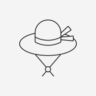 sun hat line icon N10