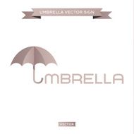 Logo umbrella the letter U in a pen icon vector