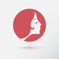 The woman fashion icon or logo Flat design N2