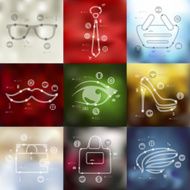 fashion timeline infographics with blurred background N3