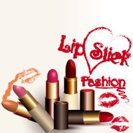 Fashion vector background with lipstick