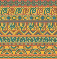 Vector seamless pattern with ethnic elements