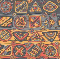 Vector seamless pattern with ethnic elements N2