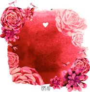 Vintage succulents design with watercolor background