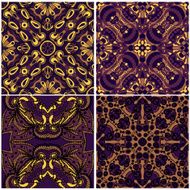 Set of 4 colorful ethnic seamless patterns N3