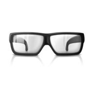 Vector realistic glasses illustration isolated on white Transparent glass