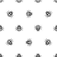 Ladybirds seamless vector pattern N5
