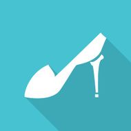 shoes flat icon with long shadow