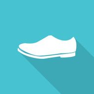 shoes flat icon with long shadow N3