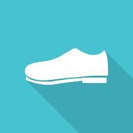 shoes flat icon with long shadow N4