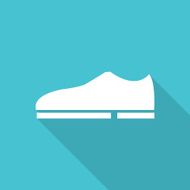 shoes flat icon with long shadow N5