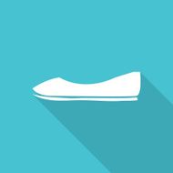shoes flat icon with long shadow N6