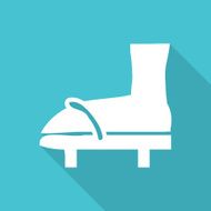 shoes flat icon with long shadow N7
