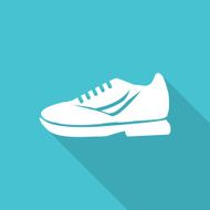shoes flat icon with long shadow N8
