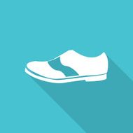 shoes flat icon with long shadow N10
