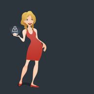 Sexy girl at night