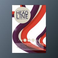 Flyer magazine brochure design template Business Abstract curve Background Vector