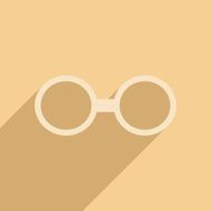 Flat with shadow icon and mobile application glasses N2