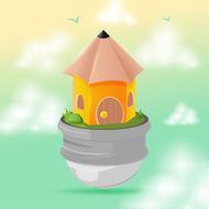 House Pencil Design Symbol Icon Vector