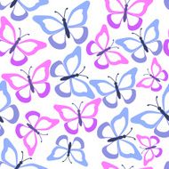 Seamless pattern with butterflies Vector illustration N2