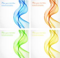 Abstract color wave design element