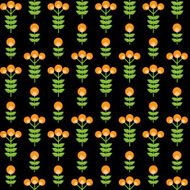 Paper Trendy Flat Flower Seamless Pattern Vector Illustration