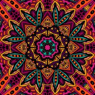 Abstract geometric mosaic vintage ethnic seamless pattern ornamental