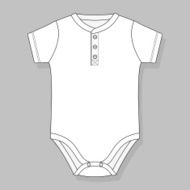 baby bodysuit flat sketch