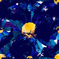 Seamless pattern with watercolor flowers N10