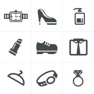 Fashion Icons Set Vector Design