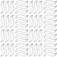 Waves and fire hand drawn vector pattern Black