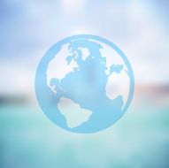 Travel icon abstract blurred colorful background